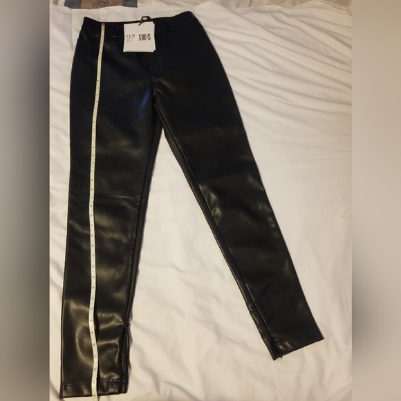 NWT LEAU Synder Vegan Leather Skinny Pants Color Black Size XXL - Picture 4 of 15